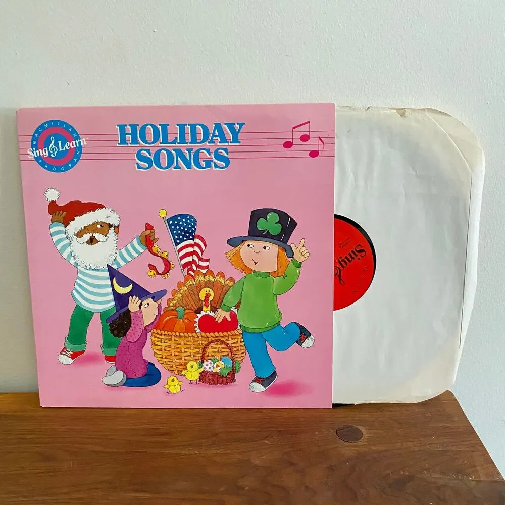 Vintage 1987 Holiday Songs Sing & Learn Vinyl Record